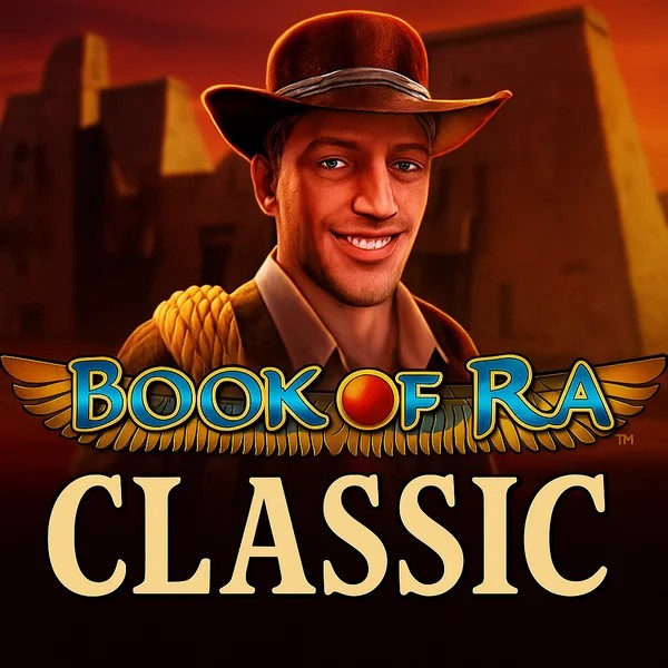 Book of Ra Classic logo by Novomatic at Trickz Casino