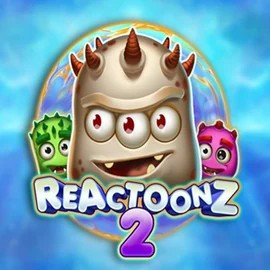Reactoonz 2 slot logo by Play'n GO at Trickz Casino